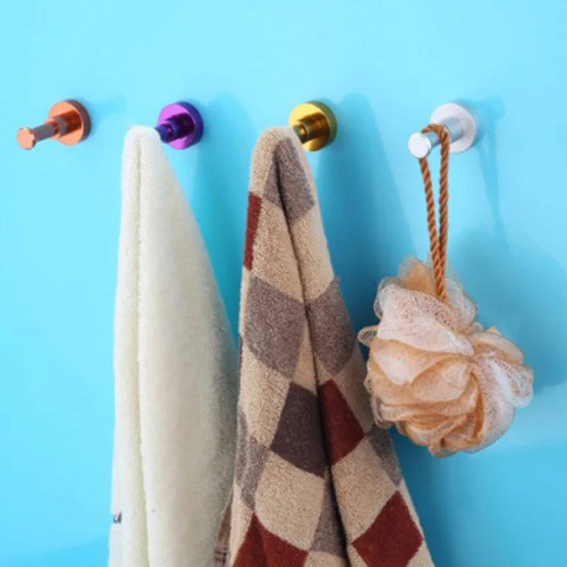 10 цветов Космический алюминиевый многоцветный DIY настенный крюк для полотенца гвоздь Ванная Кухня Одежда ключ шляпа Вешалка держатель