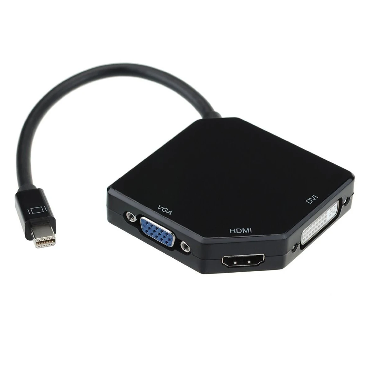 Mini Displayport DP к DVI адаптер VGA HDMI 3 в 1 для Apple MacBook Air iMac Pro черный