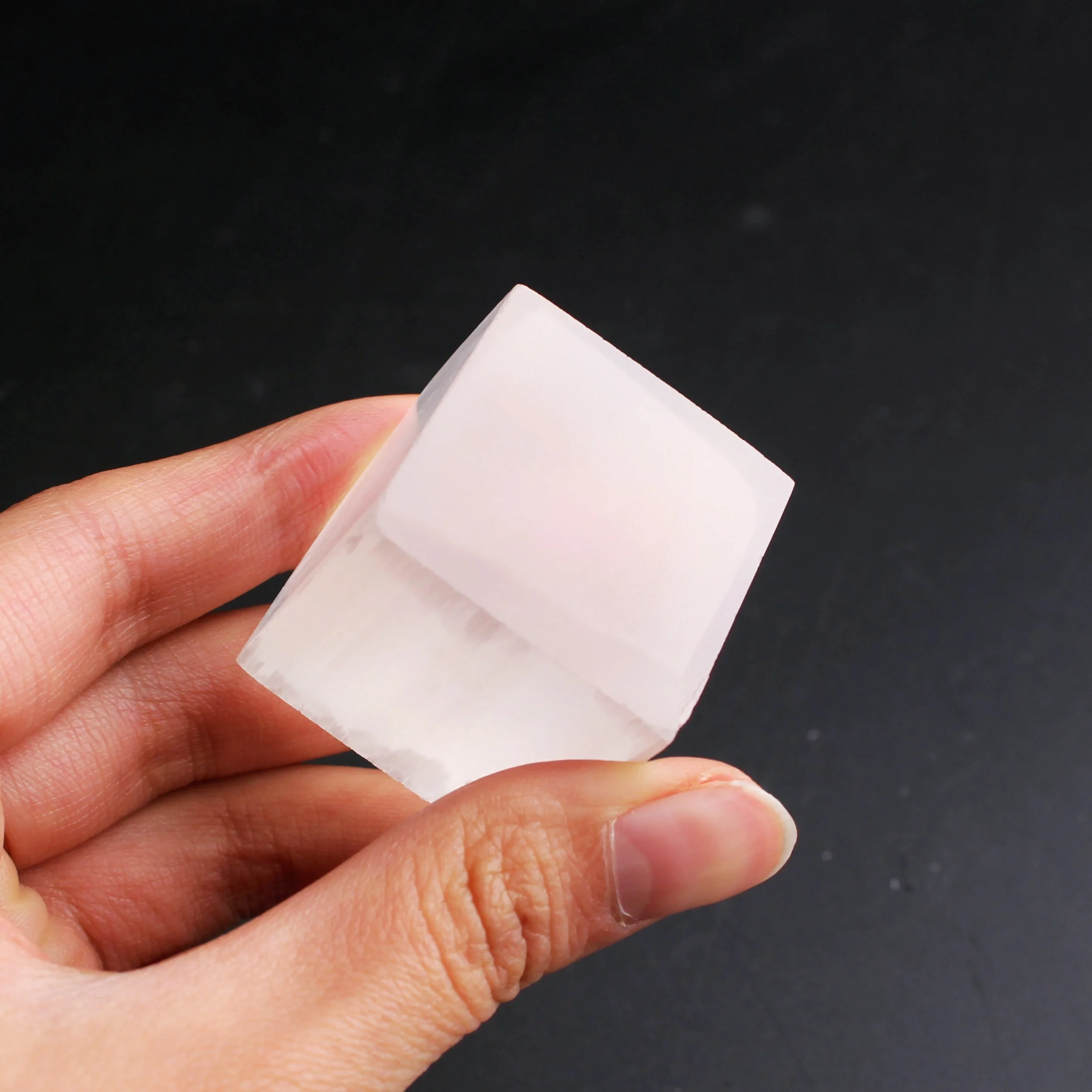 1 шт. натуральный прозрачный белый селенит квадратный гипсовый куб камень кварц