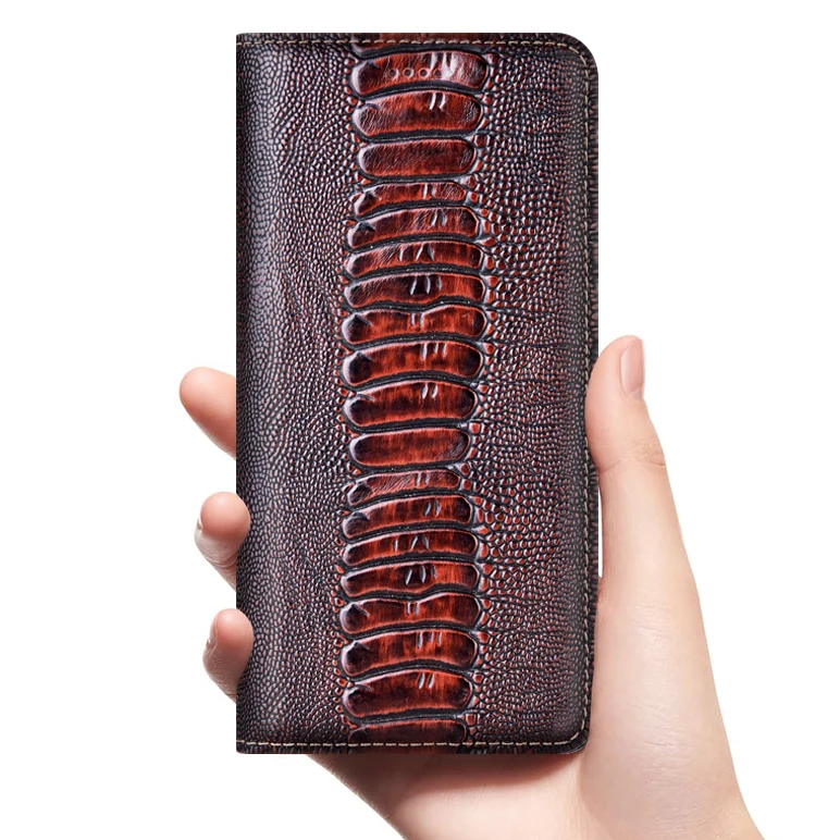 Чехол Ostrich из натуральной кожи для ZTE Blade V2 V6 V7 V8 V9 V10 A3 A5 A6 A7 20 Lite Mini Max Pro Vita 2019 2020