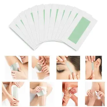 

10PC Face Body Hair Removal Remover Depilatory Wax Nonwoven Removal Waxing Strips For Leg Papers & Face L7K6