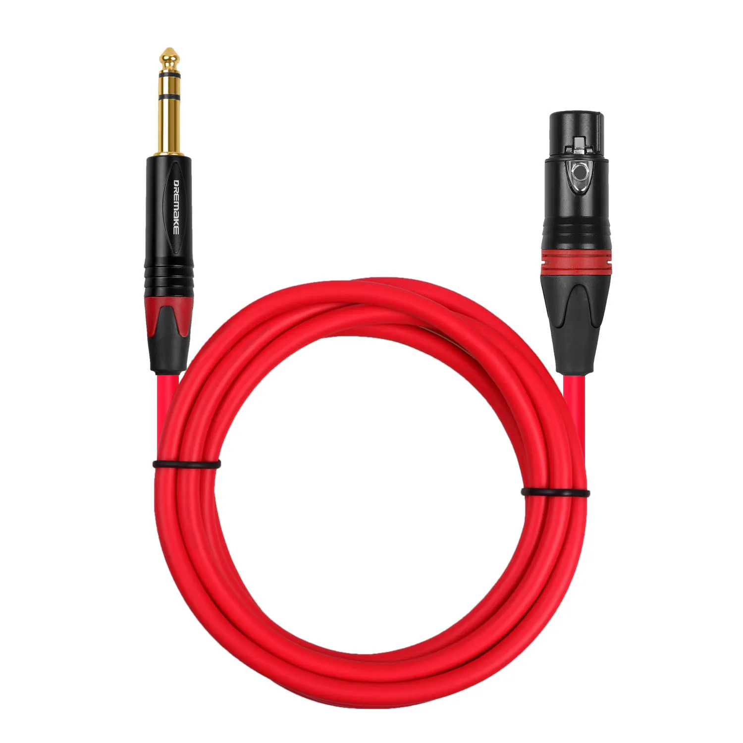 DREMAKE Mic Cable Wire XLR Cable Audio Cable Cannon Cable Jack 6.5mm 1/4 Inch Male to XLR Female Cord for Pro Audio Amplifier