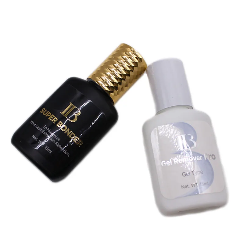 2 бутылки IBeauty Korea Original 15 мл IB Clear Gel Remover Pro SUPER BONDER для наращивания ресниц клей