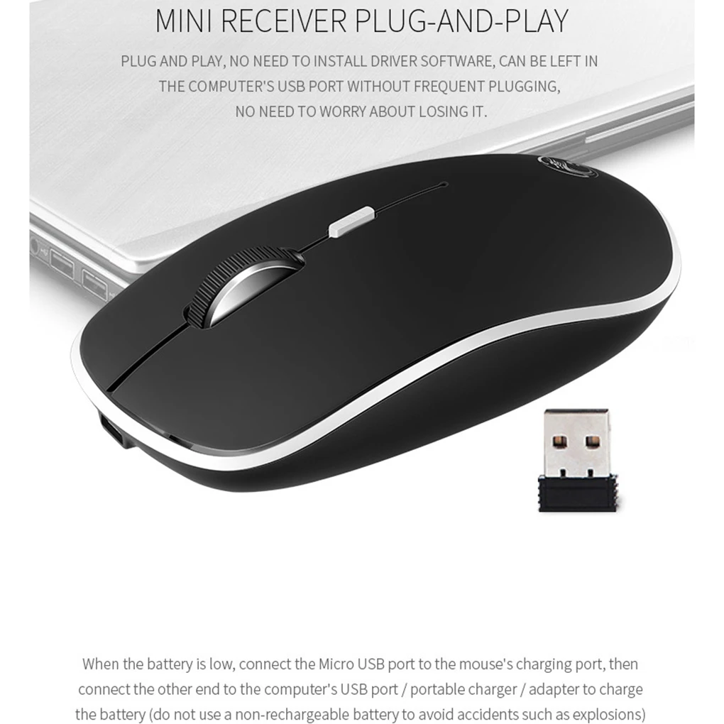 iMice G-1600 Wireless Computer Slient Mouse PC Laptop Mini Ergonomic Mice 2.4Ghz Optical Noiseless USB Mouse