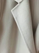 Woolen Coat Belt-Chain Long Winter Women Autumn New And Lapel Simple Straight AIGYPTOS