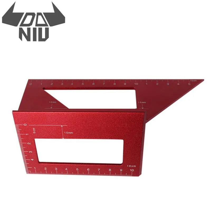 

DANIU Multifunction Angle Guide Ruler Aluminum Alloy T-shaped Line Planning Angle Carpenter Protractor Gauge Meter Measuring