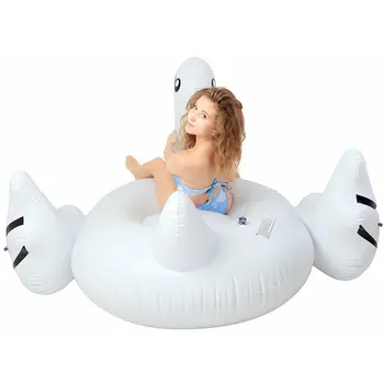 

Environmental PVC Inflatable floating row White pony color inflatable unicorn floating row mount water supplies