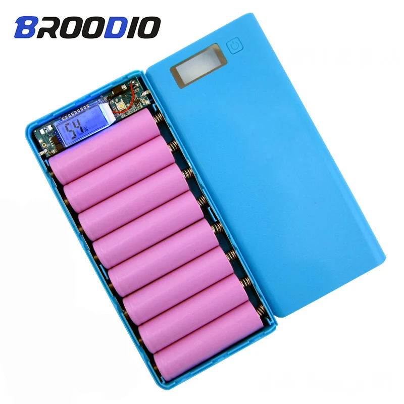 

18650 Power Bank Battery Box Mobile Phone Charger DIY Shell Case 5V Dual USB 8*18650 poverbank Charging Box For xiaomi iphone6
