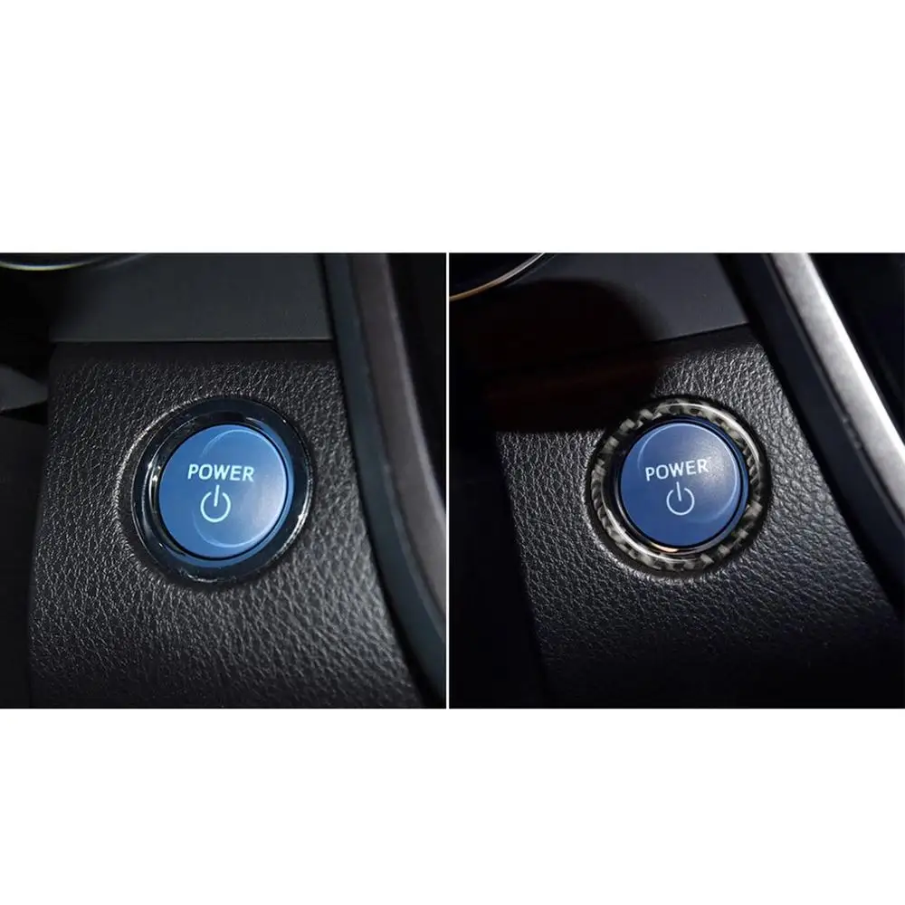 Для Toyota Camry консольный двигатель из углеродного волокна кнопка запуска стоп- 1 шт. крышка рамка отделка автомобильные аксессуары