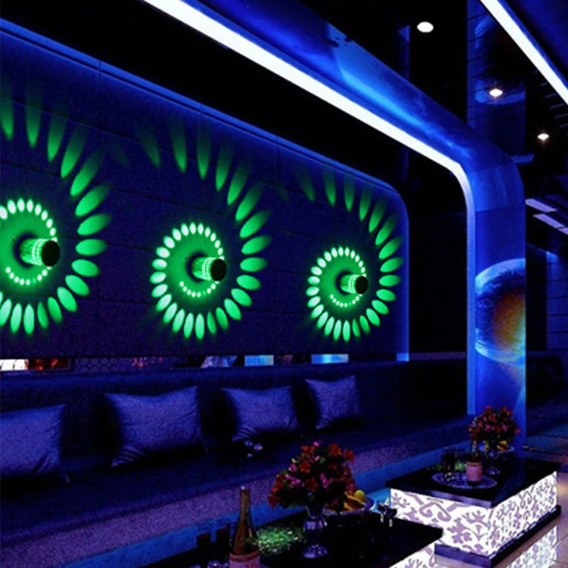 Spiral Hole Led Wall Light Effect Wall Lamp Ktv Wall Lights Colorful Wand Lamp For Party Bar Lobby Home Decoration Led Indoor Wall Lamps Aliexpress
