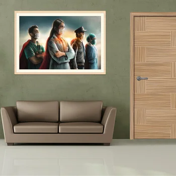 

1pc Diamond Painting Medical Hero Frameless Wall Hanging Decorative Diamond Painting for Home Living Room Bedroom 30x40cm