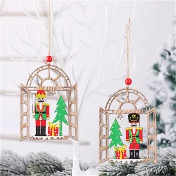 

Wooden Nutcracker Soldier Pendants Merry Christmas Decoration for Home Christmas Ornaments 2021 New Year Decor Kerst Noel natal
