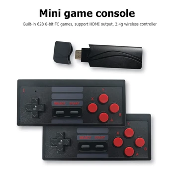 

4K HDMI Video Game Console Built in 628 Classic Games Mini Retro Console Wireless Handheld Controller HDMI Output Dual Players
