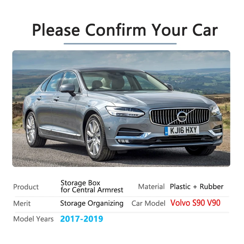 Для VOLVO S90 V90 S 90 V подлокотник коробка для хранения средства ухода T4 T5 T6 T8 D3 D4 D5 AWD аксессуары наклейки