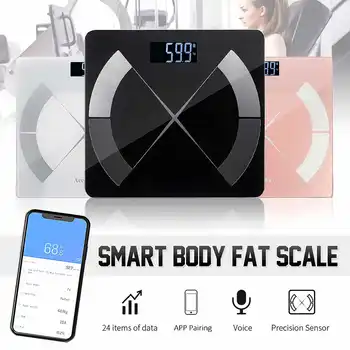 

Body Fat Scale Smart BMI Scale LED Digital Bathroom Wireless Weight Scale Balance bluetooth APP Android IOS English Verison