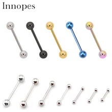 Innopes нержавеющая сталь длинный язык хряща пирсинг, Септум штанги форма Туннели беруши многоцветные для женщин и мужчин ювелирные изделия для тела