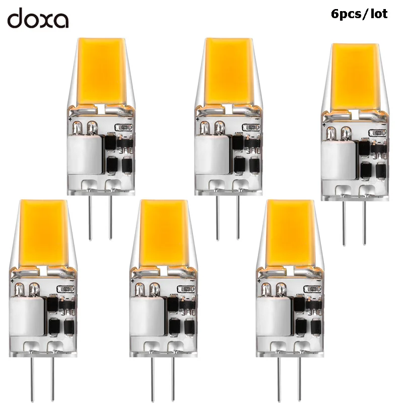 6 шт. G4 светодиодный 12 В AC DC COB лампа 3W без мерцания 360 градусов светодиодный G4 лампа Lampada Lampara ampul Домашний Светильник 30 Вт галогенная лампа