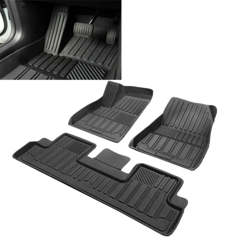 

For Tesla Model 3 All-Weather Waterproof Floor Mats Car TPE Fit Floor Mats Set