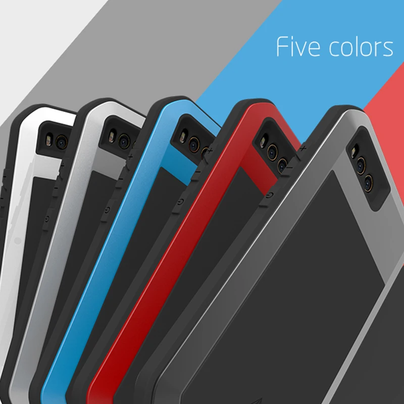 LOVE MEI Aluminum Metal Case For Xiaomi Mi 6 Cover Powerful Armor Shockproof Life Waterproof Case For Xiaomi 6 Mi6 M6 Capa Funda