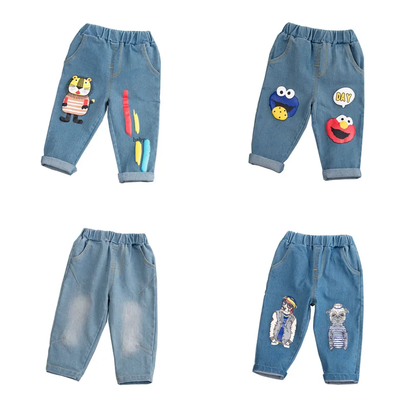 

Men And Women CHILDREN'S Trousers Cowboy Baby Spring Clothing 2019 New Style Korean-style Women's Children with Holes Cowboy Tro