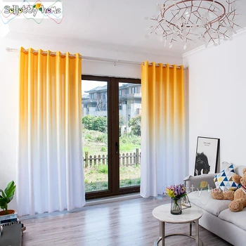 

Fresh Breath Curtain Yellow Curtains For Living Dining Room Gradient