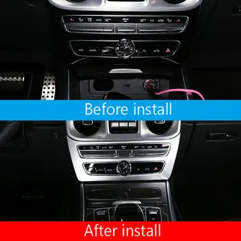 

For Mercedes Benz G Class W463 G500 2019-2020 ABS Chrome/Carbon FiberCentral Control Mode Frame Trim Interior Car Accessories