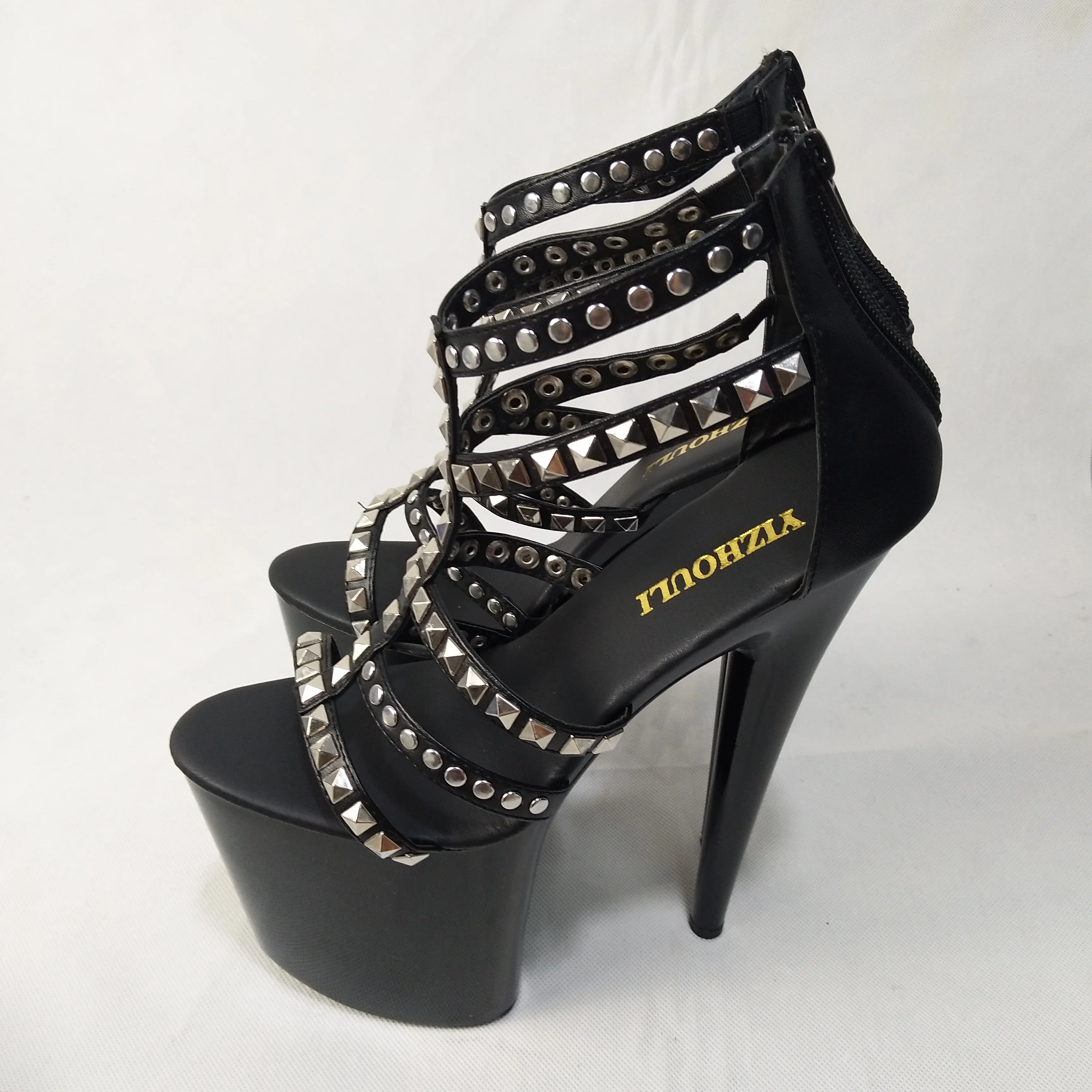 The new PU sequined shoes, 20cm high stiletto heels, and a waterproof stand for sexy Dance Shoes