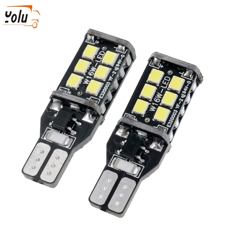 YOLU 1 шт. Автомобильный светодиодный фонарь заднего хода T15 W16W 4014 45SMD автомобильные