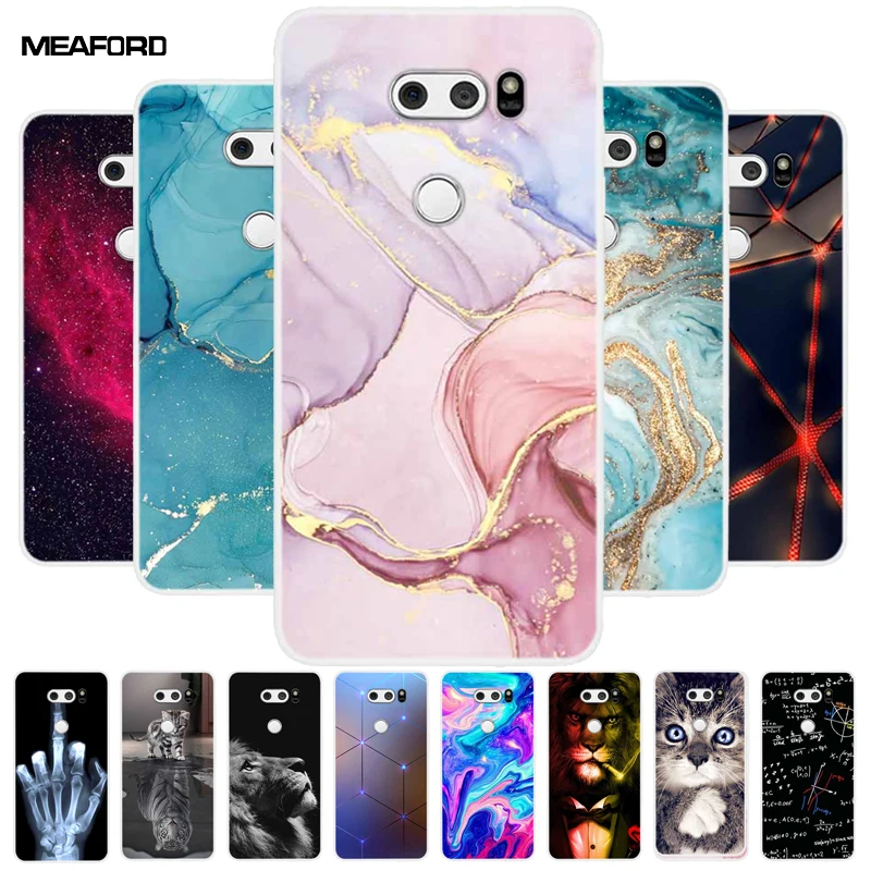Per Lg V30 Plus Custodie Lg V50S V30 G8X Thinq Custodia Posteriore In Silicone Morbido In Marmo Trasparente Per Lg V50S Cover Per Telefono Fundas Lgv3