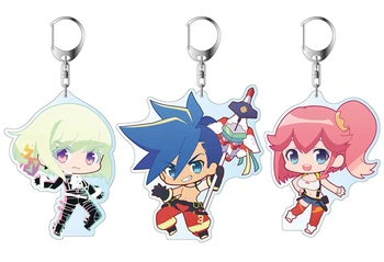 

3pcs Anime PROMARE Pendant Keychain Cartoon Printed Acrylic Keyring Cosplay Prop Backpack Decor Collection for Boy Girl