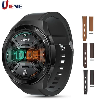 

Leather+Silicone Watchband Strap for Huawei Watch Gt 2e /gt gt2 46mm Band for Honor Magic 2 46mm Bracelet Wristband Correa