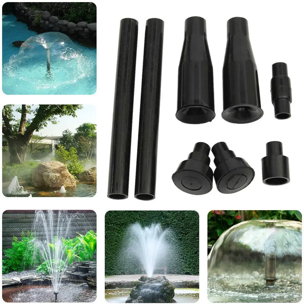 

Plastic Fountain Pond Water Pump Sprayer Head Set Accessories Solar Nozzle Waterfalls Display Multifunction Powered Sprinkl G7Z8