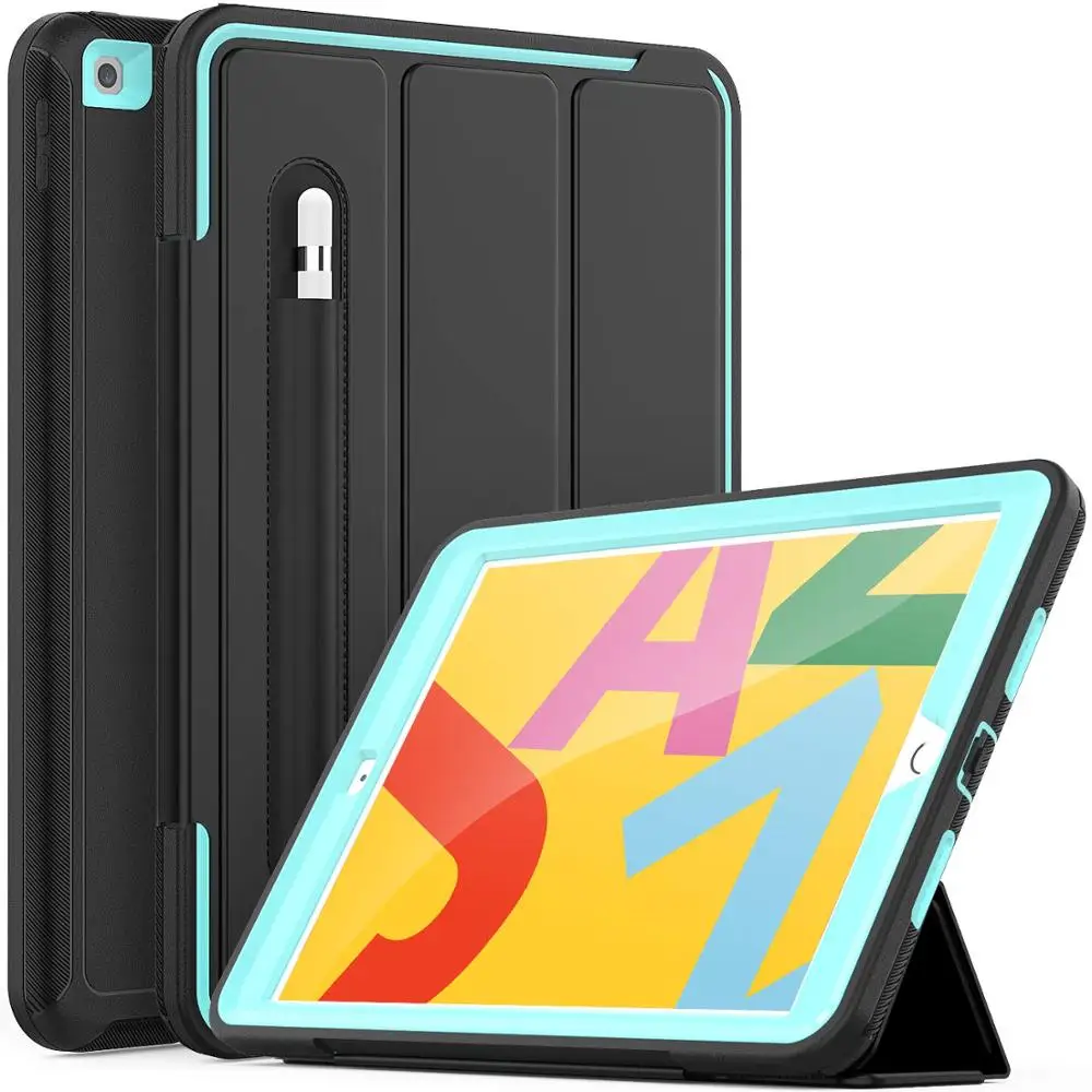 Чехол для iPad 7-го поколения защитный чехол-книжка повышенной прочности с функцией