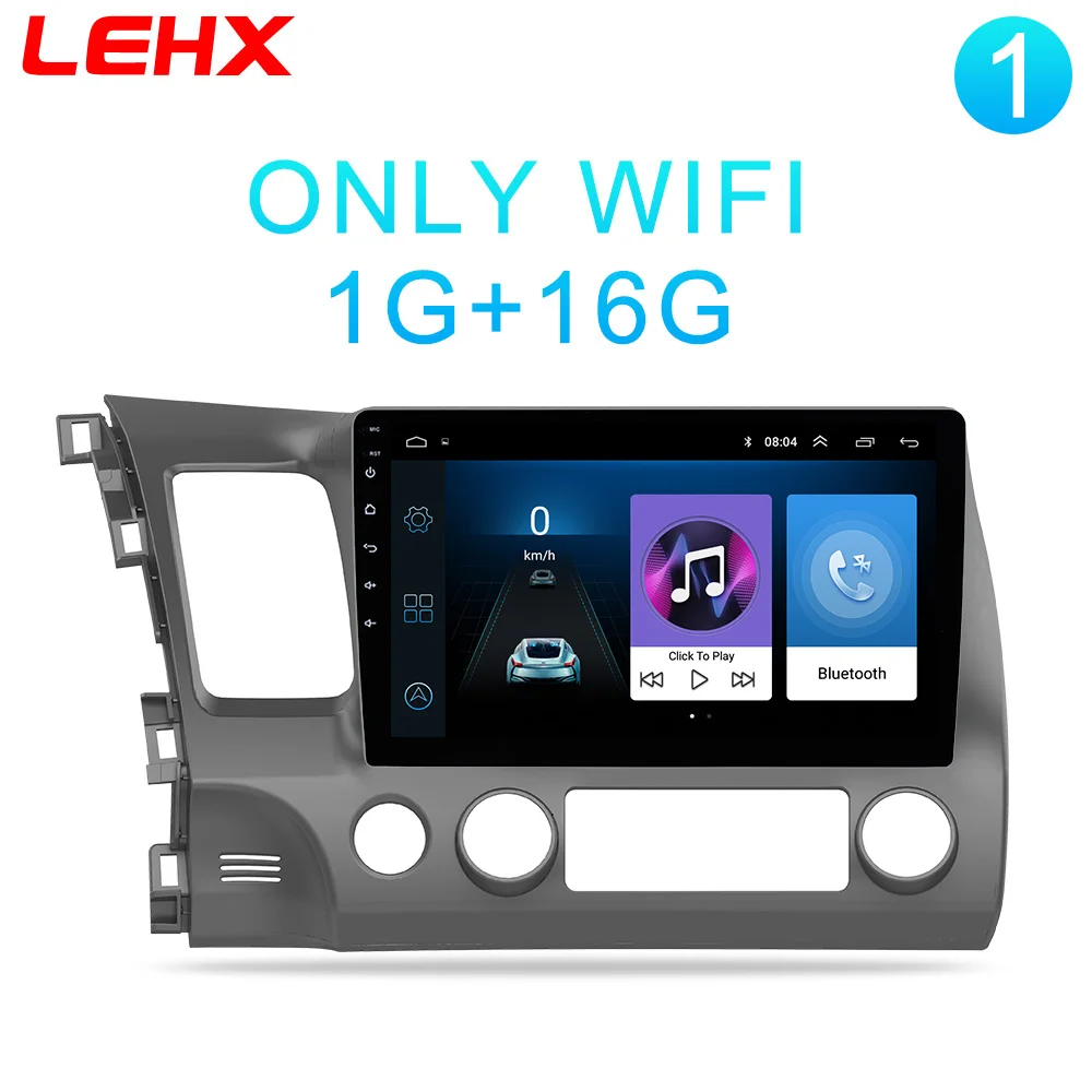 LEHX 2Din Android 8,1 автомобильный Радио мультимедийный плеер для Honda Civic 2006-2011 Автомобильный навигатор gps 10,1 дюймовый видео-плеер с dvr - Цвет: LE-HC-1