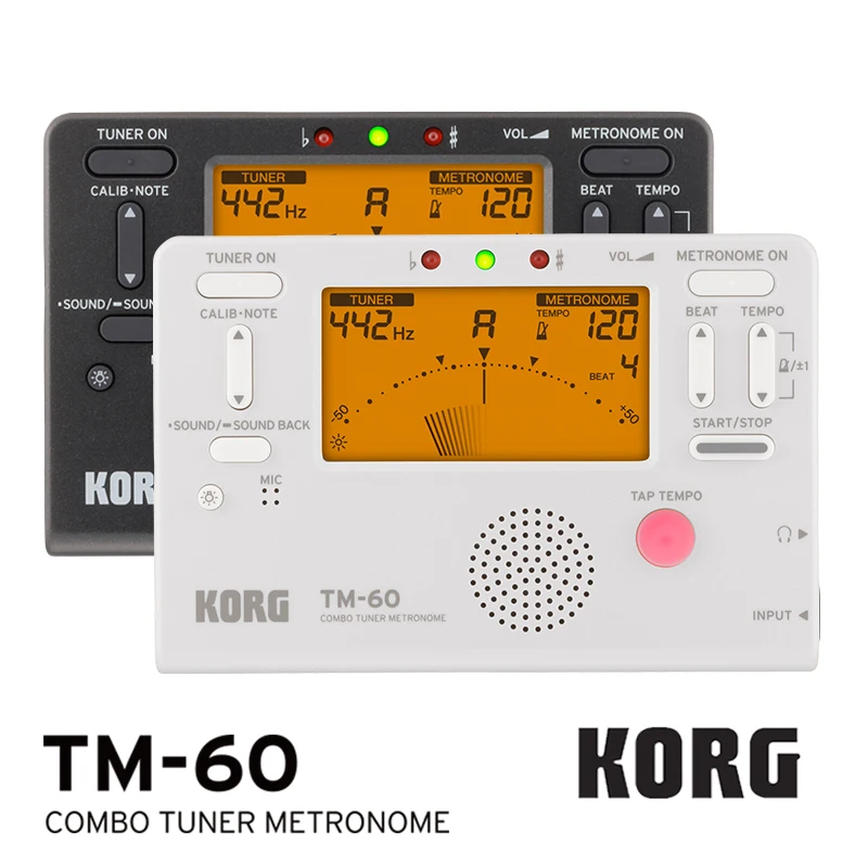 Korg Tm60 Tm60C Tuner Metronomo Wind/ Guitar/ Ukulele/Sassofono/Violino/Flauto Tuner Metronomo Universale (Cm300 Può Essere Scelto)
