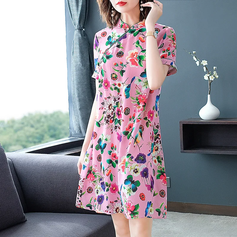 

New Cheongsam Dress Improvement Chinese Traditional Wedding Dress Hangzhou 2019 New Style Chinese-style Imitated Silk Fabric GIR