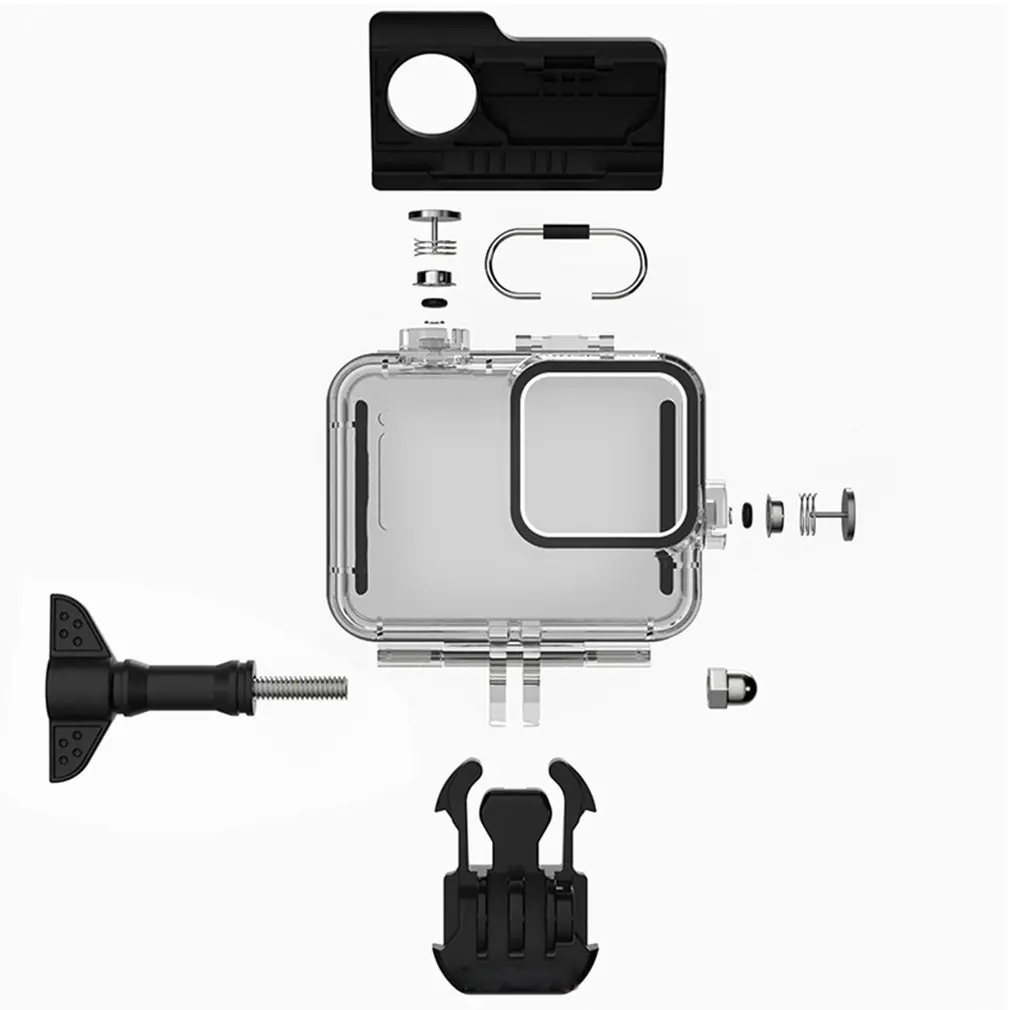 60 м Корпус для GoPro HERO 8 черный жесткий защитный чехол для Go Pro Hero8 аксессуары для спортивной камеры