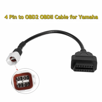 

NEW Diagnostic 4 Pin to OBD2 OBDII Cable Harness Adapter for Yamaha FJ09, FZ09, MT09, FZ-10, MT-10, XSR900, R6, R1, 900/GT ETC