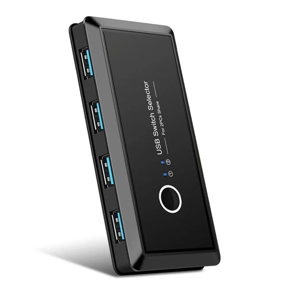 2 En 4 periféricos USB 3,0 compartir interruptor 2 uds compartir 4 dispositivos USB interruptor USB KVM VGA conmutador Splitter Box