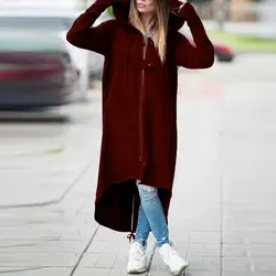 Для женщин плюшевые пальто осень зима одноцветное ягненка пуховой свитер с длинным рукавом и стоячим воротником на молнии пуловеры для