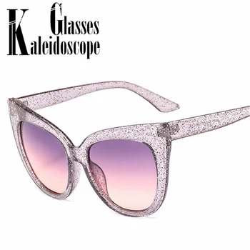 

Oversize Cat Eye Sunglasses Women Luxury Drand Crystal Sun Glasses Female Vintage Shades Big Frame Eyeglasses UV400 Goggles