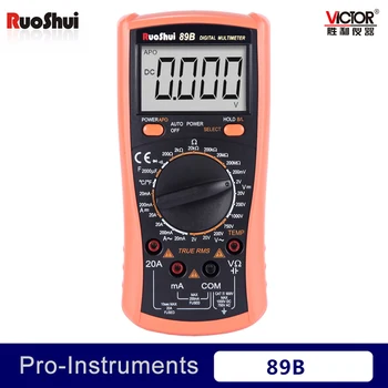 

89B Victor RuoShui True RMS Digital Multimeter 2000 Counts Manual Range Voltage Current Resistance Temperature Capacitance Diode