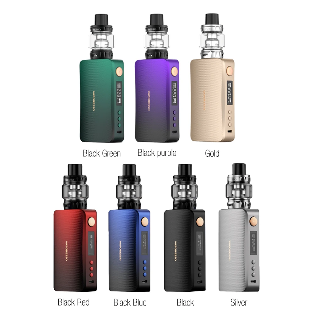 Günstig Original Vaporesso GEN Kit 220W GEN Box Mod   8ml SKRR S Tank Fit QF Spule VS Armour pro Kit Elektronische Zigarette Verdampfer