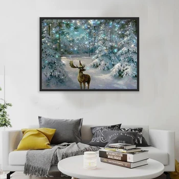 

5D DIY Diamond Painting Deer Diamond Mosaic Picture Of Rhinestones Christmas Diamond Embroidery Cross Stitch Home Decor