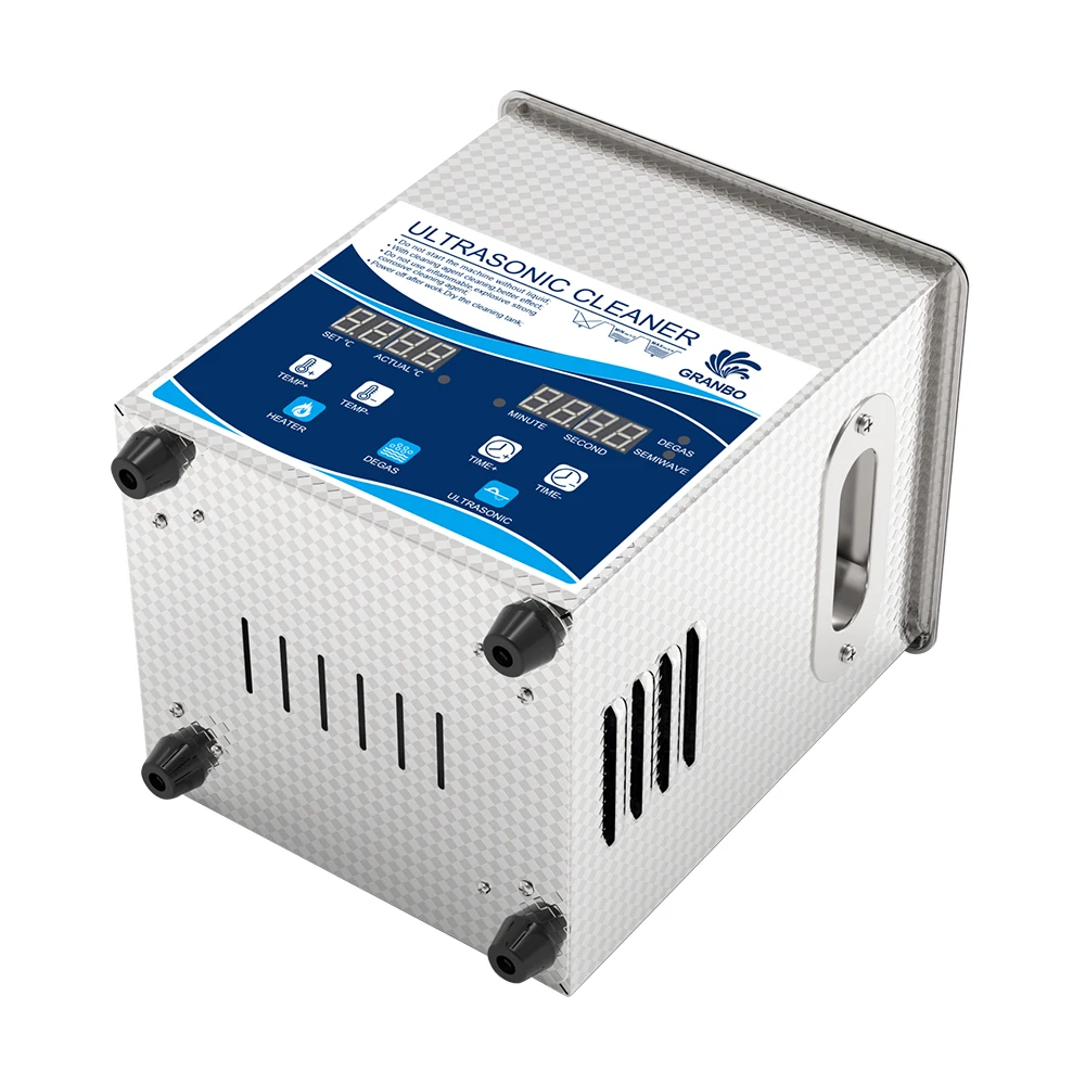 Granbo 2L Digital Ultrasonic Cleaner Bath 120W with DEGAS SEMIWAVE Heating for Medical Dental Clinic Fuel Nozzle 3