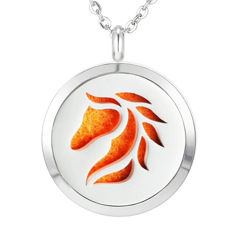 068 Essential Oil Diffuser Locket Pendant Necklace
