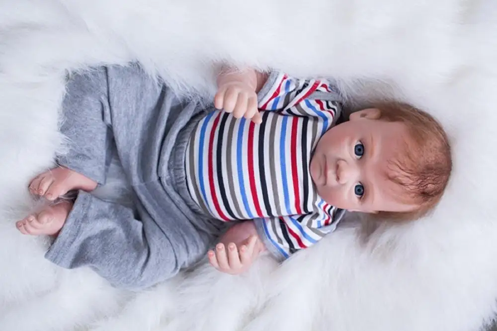22 дюймовые младенцы reborn dolls boy Мягкие силиконовые виниловые реалистичные малыши с