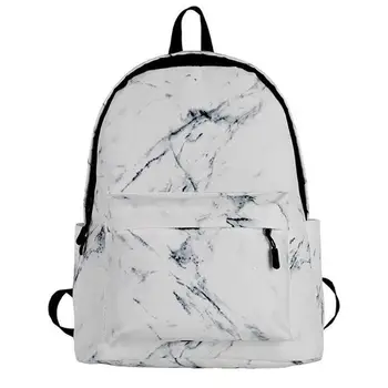 

Fashion Teenager Backpack Boys Girls Marble Stone Print Backpack Rucksack Canvas Shoulder School Backpack Travel Bag