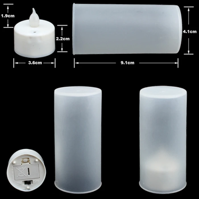 LED Electronic Color Change Flicker Candle Light Home Party Decor MU8669