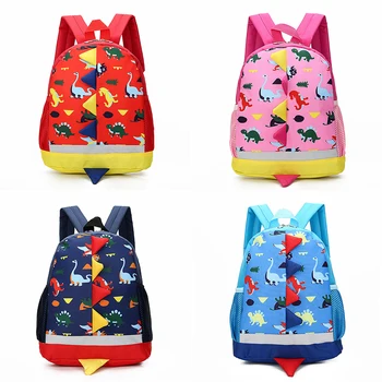 

Children backpack cartoon dinosaur student satchel fashion boy girl school briefcase multifunctional storage travel waist bag